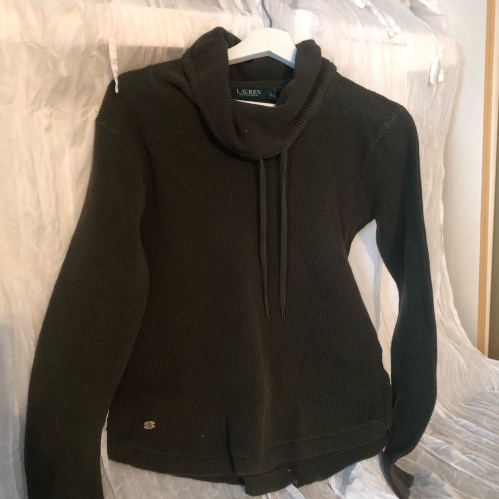 Green Ralph Lauren cowl neck sweater size Large